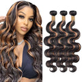 P1B30 Ombre Body Wave Human Hair Bundles - 3 Pack, 28-32 Inch