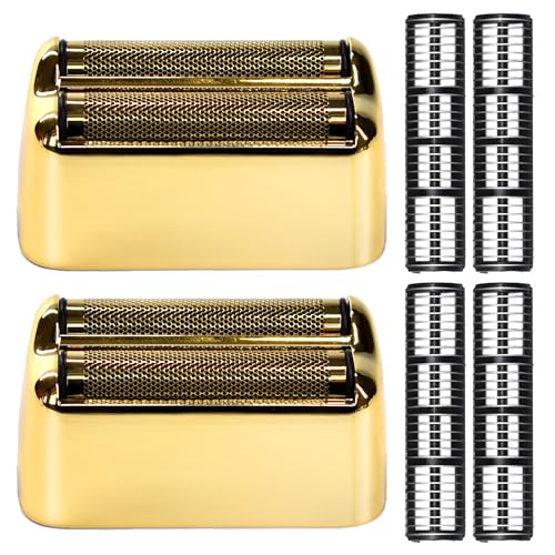 Replacement Foil and Cutter for BaBylissPRO Barberology Electric Shaver, Double Foil Shaver Replacement Head Compatible with BaBylissPRO Barberology FXFS2 Razors, 2PCS