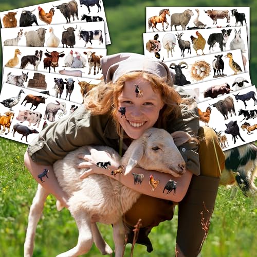 103 Pc Farm Animals Temporary Tattoos Party Pack