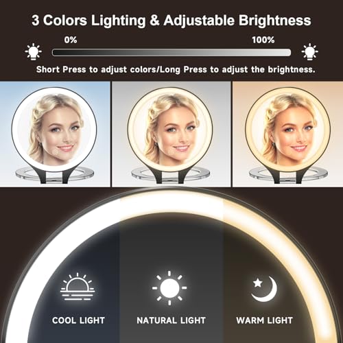 Mocado 20X Magnifying Makeup Mirror with Light, Rechargeable