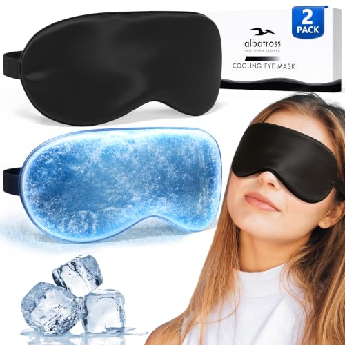 Cooling Gel Eye Mask for Migraines & Puffy Eyes (2-Pack)
