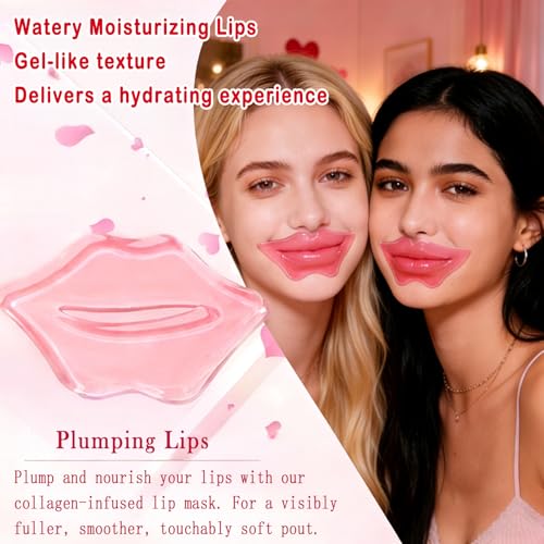 30 Pairs Collagen Eye Masks & Lip Masks - Pink Spa Set