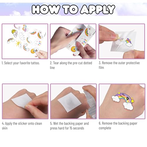 103PCS Cloud 9 Temporary Tattoos for 9th Birthday Party Favors