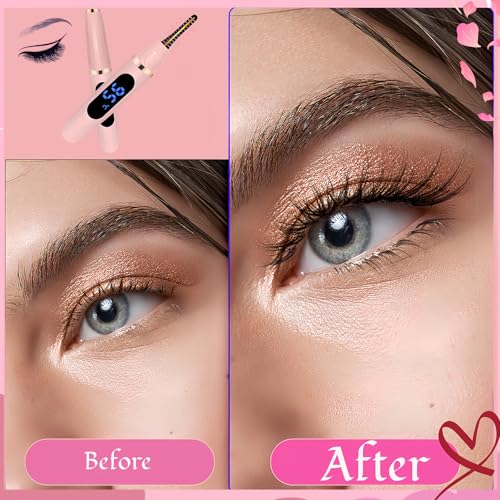 Heated Eyelash Curler - 3 Temperature Settings, USB Rechargeable