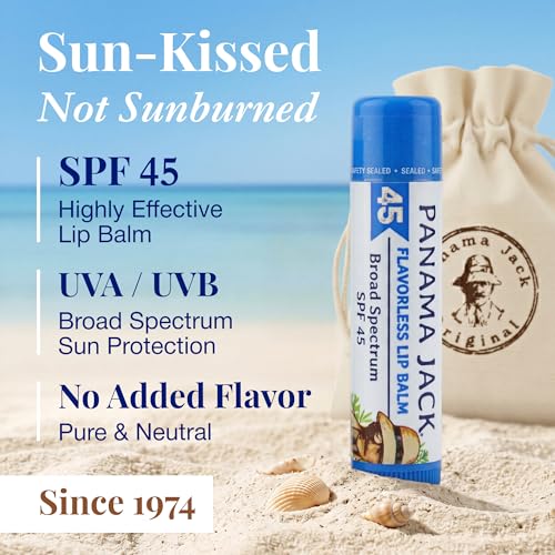 Panama Jack SPF 45 Sunscreen Lip Balm – Broad Spectrum UVA-UVB