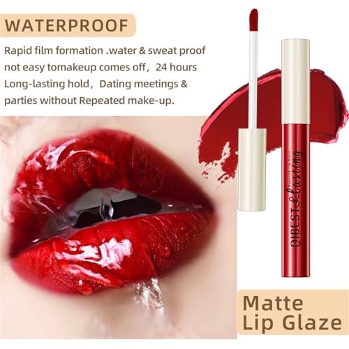 12-Color Nude Matte Liquid Lipstick Set – Waterproof Long-Lasting