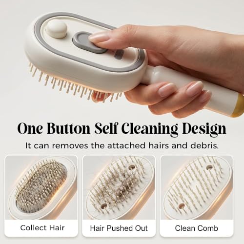 Electric Spray Hair Detangling Brush - Self-Cleaning 3-in-1 Tool for Women