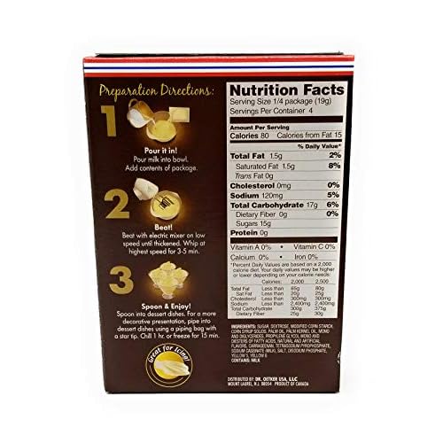 Dr Oetker French Vanilla Mousse, 2.7-Ounce (Pack of 6)