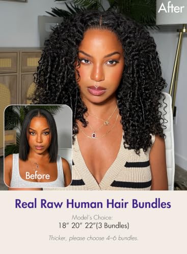 Burmese Curly Human Hair Bundles 3C4A Spiral 20-24 Inch