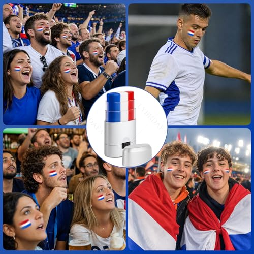 4PCS Red White Blue Face Paint Stick for USA Events