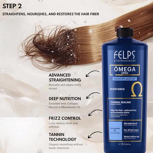 Felps Professional Omega Zero Hair Smoothing Kit 2-Step System