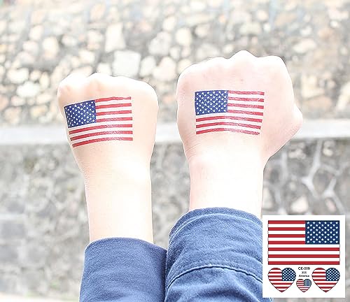 South African Flag Temporary Tattoos, 40 Pcs Waterproof