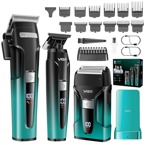 VGR 694 Cordless Hair Clipper Set for Men | Professional Barber Kit