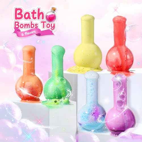 MeCids Magic Potion Bubble Bath Bombs for Kids -Bath Color Tablets Bath Potions for Toddlers Ages 4-12 Fun Science Kit Gift for Birthday, Halloween£¬Christmas- 6 Pack