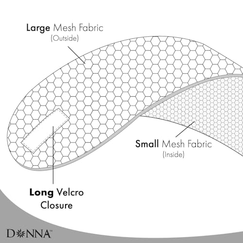 DONNA Deluxe Foam Hair Wrap with Olive Oil & Vitamin E - Adjustable Mesh & Foam for Sleep or Styling