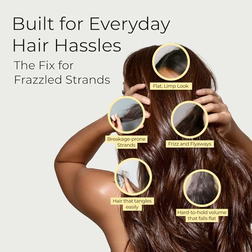 Biotin Shampoo and Conditioner Set for Fine Hair - Gentle, Sulfate-Free, with Vegan Collagen & Argan Oil