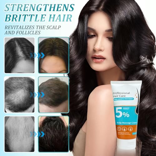 5% Minoxidil Hair Growth Scalp Massage Cream, Anti Loss Treatment for