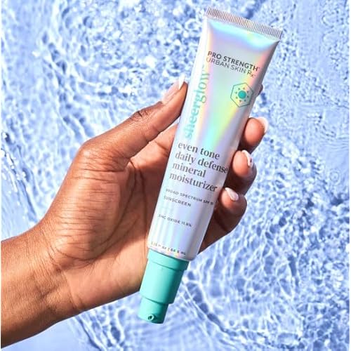Urban Skin Rx¢ç Pro Strength Sheerglow Even Tone Daily Defense Mineral Moisturizer & Broad-Spectrum Sunscreen SPF 30, Weightless Hydration, Brightens Complexion, Prevents Signs of Aging, 2.25 FL Oz