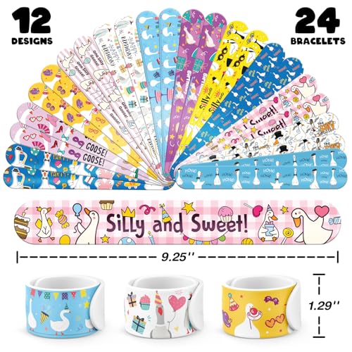 96 Piece Goose Party Favors Set – 72 Tattoos & 24 Slap Bracelets