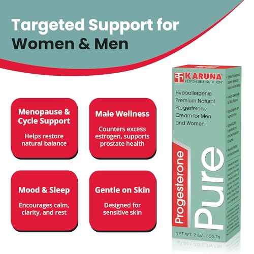Karuna Progesterone Pure 2OZ | Hypoallergenic USP Progesterone from Wild Yam Root Extract, Organic Jojoba Oil and Aloe Leaf Extract Organic Shea Butter Vitamin E