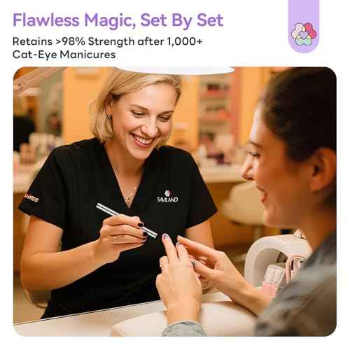 SAVILAND Essentials Cat Eye Magnet for Nails: 5X Stronger Neodymium Nail Magnet Stick Ergonomic Dual-Ended Magnetic Nail Wand for Nail Art 3D Cateye Nails Magnetic Gel Polish Nail Decoration Kits