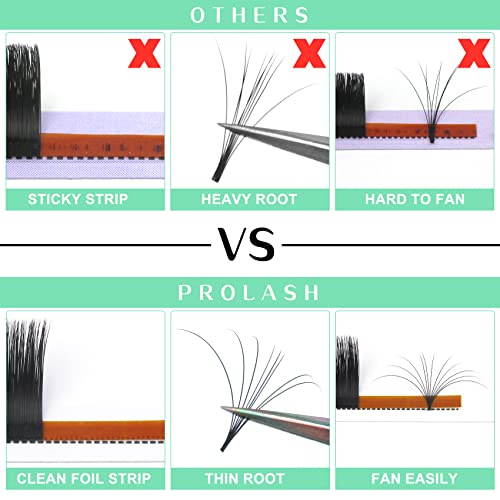 Volume Lash Extensions D-0.07-14 Easy Fan Flowering Rapid Blooming Eyelashes 9 to 20 mm Mega C D Curl (D-0.07,14 mm)