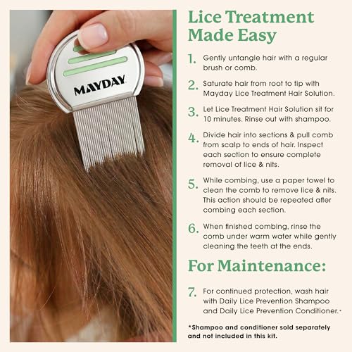 MAYDAY Treatment & Home Defense Kit: Bed & Furniture Spray + Lice Treatment + Comb