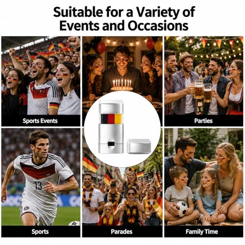 Black Red Yellow Face Paint Stick - Sports Makeup for Football & Baseball