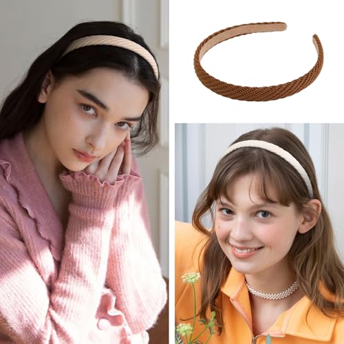 Knitted Headbands for Women, Non Slip Hair Accessories, 4 Pack
