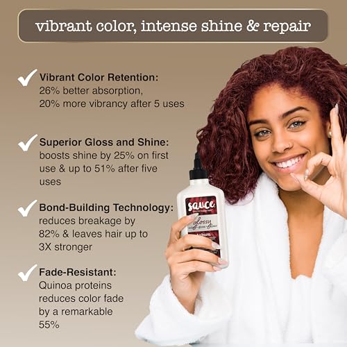 Sauce Beauty Auburn Semi-Permanent Hair Dye with Bond-Building Technology