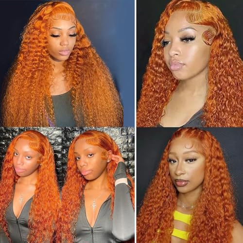 Ginger #350 Deep Wave Human Hair Bundles 14 16 18 inch