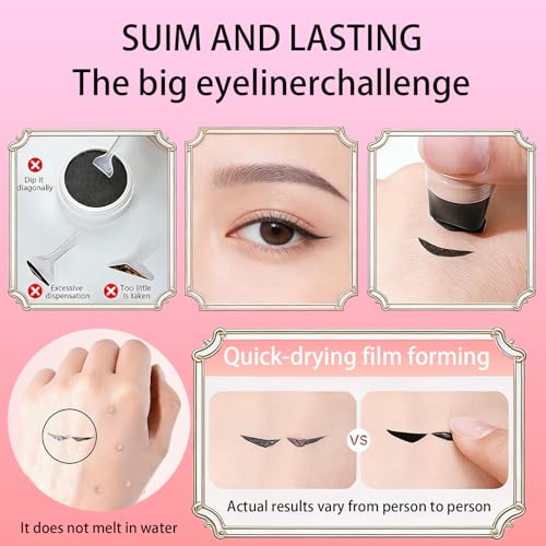 Winged Eyeliner Stamp Pen Set - Dual-Ended Waterproof Liquid Liner