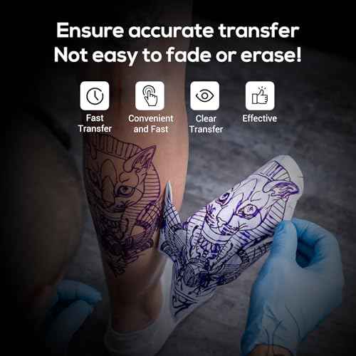 Tattoo Stencil Transfer Cream Gel Fast&Clear Long Lasting Professional Tattoo Supplies Accessories for Beginners Solution for Tattoo Artist T308-60ML