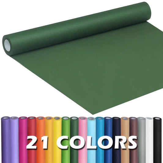 PerkHomy Dark Green Kraft Paper Roll 17.5" x 960" (80') for Gift Wrapping Bouquet Flower Kids Art Painting Craft Writing Packaging Shipping 80GSM 55LB (Dark Green, 17.5" x 80')