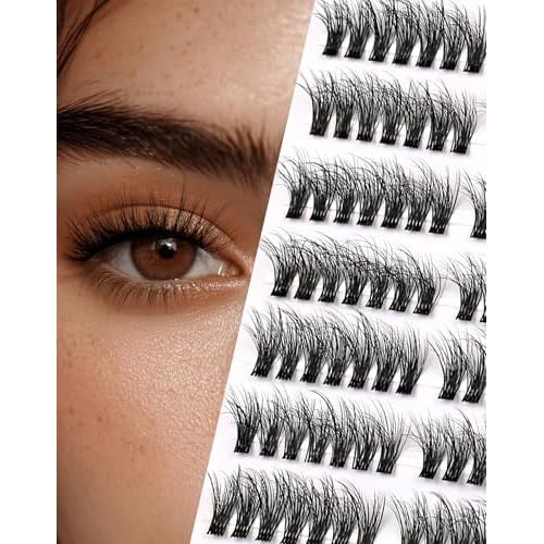 Lash Clusters Eyelash Extension Pre-styled Natural Lashes Clusters C Curl Eyelash Clusters Wispy Lash Clusters Individual Lashes DIY Lash Extensions N02