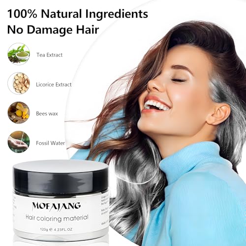 White Hair Wax Color - Temporary Styling Clay 4.23 oz