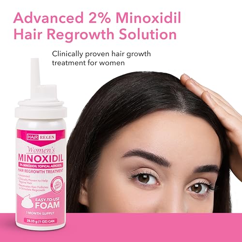Hair Regen 5% Minoxidil Foam for Women - 6 Month Supply