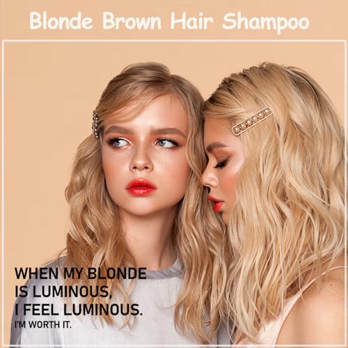 Fvquhvo Blonde Brown Hair Dye Shampoo 16.9oz