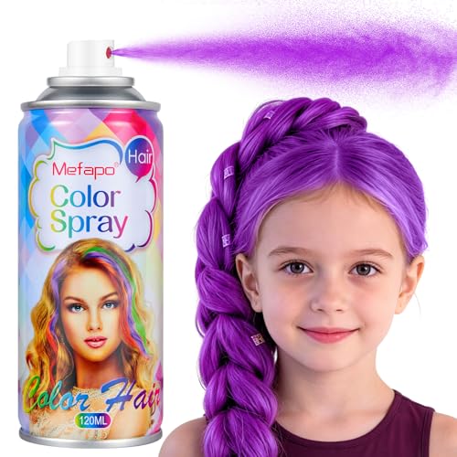 Acomler Purple Temporary Hair Color Spray for Kids & Adults - 4.06 Oz