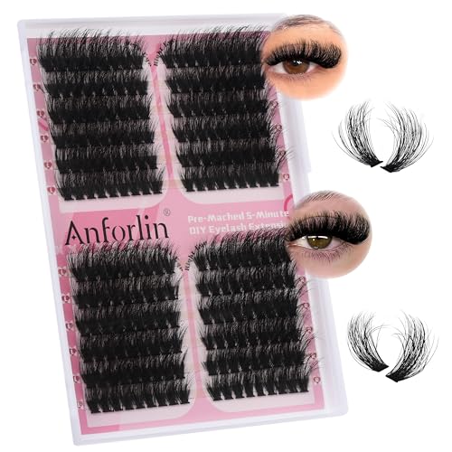 Fluffy Lash Clusters 12-20mm Cat Eye D Curl DIY Eyelash Extensions