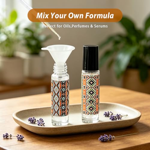 Rose Quartz Roller Ball 8-Pack 10ml Essential Oil Bottles