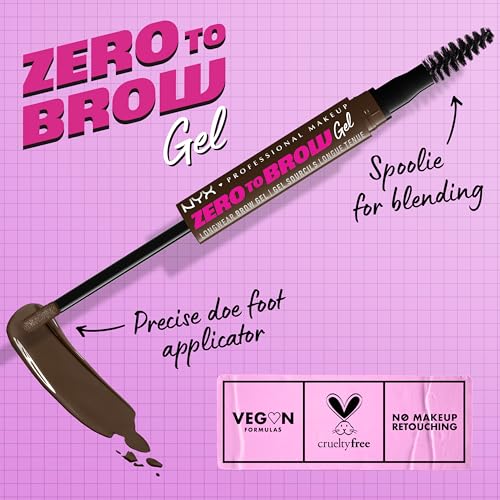 NYX Zero to Brow Longwear Eyebrow Gel, Espresso