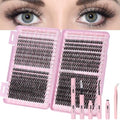 AOMIG Cluster Eyelash Extensions Kit, 570PCS Volume Lashes 8-16mm