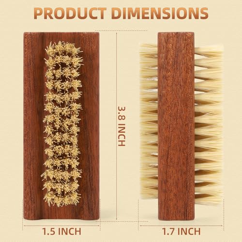 Natural Nail Brush with Sisal Bristles & Ebony Wood Handle