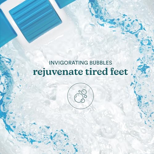 HoMedics Bubble Bliss Deluxe Foot Spa with Heat Massaging Arch, 3 Acupressure Attachments, Splash Guard, Raised Nodes Creates Bubbles, Improves Circulation, Soothe Tired Muscles