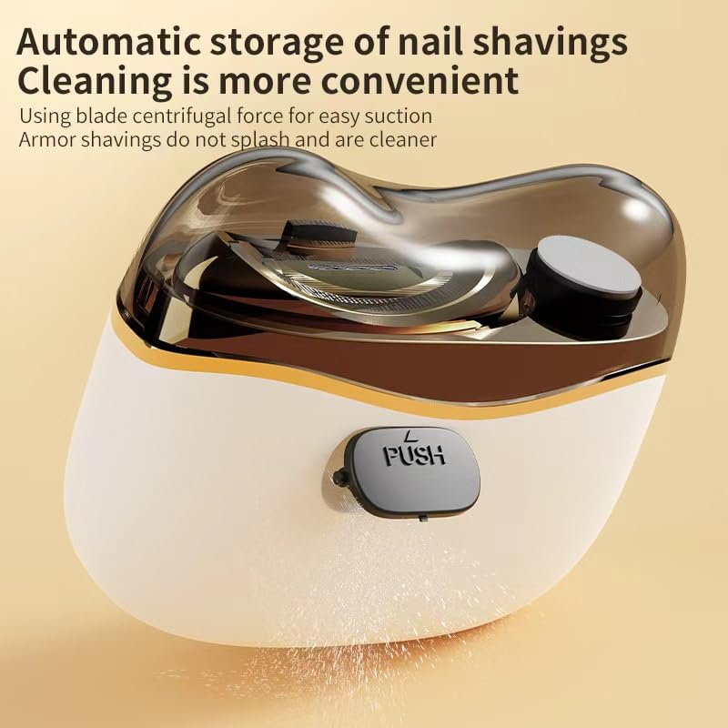 Yuliana White 2-in-1 Electric Nail Clipper & Grinder for Kids & Seniors