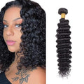 12-Inch Brazilian Deep Wave Human Hair Bundles - #1B