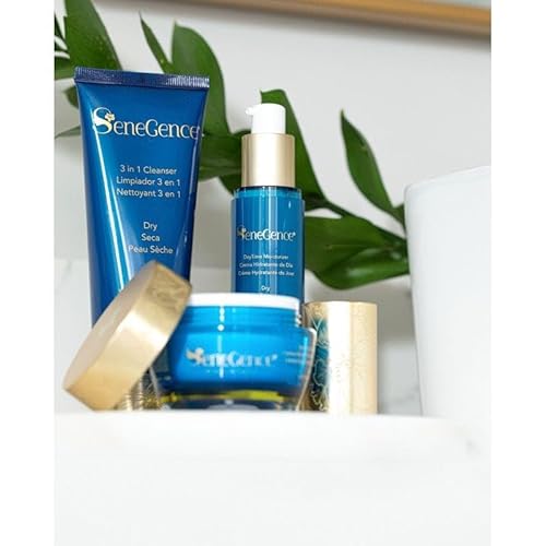 SeneGence 3 in 1 Cleanser for Dry Skin, 4 Fl Oz, Hydrating, Exfoliating, and Toning Cleanser with Blue Seaweed Extract and Yarrow Extract for Smooth, Nourished Skin