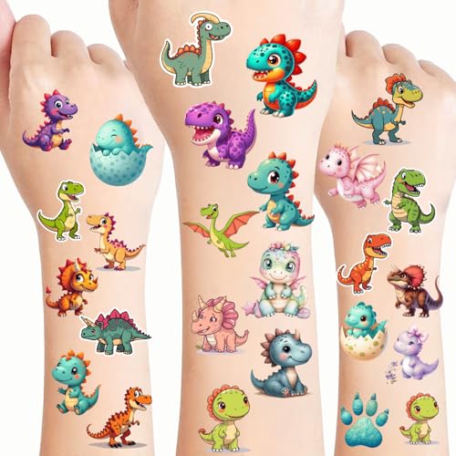 100PCS Dinosaur Temporary Tattoos Kids Party Favors & Decorations