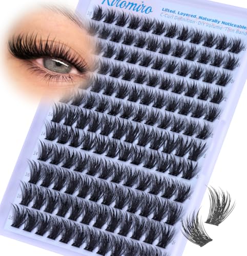 Kiromiro Wispy Lash Clusters 10-16mm C Curl DIY Extensions (144pc)